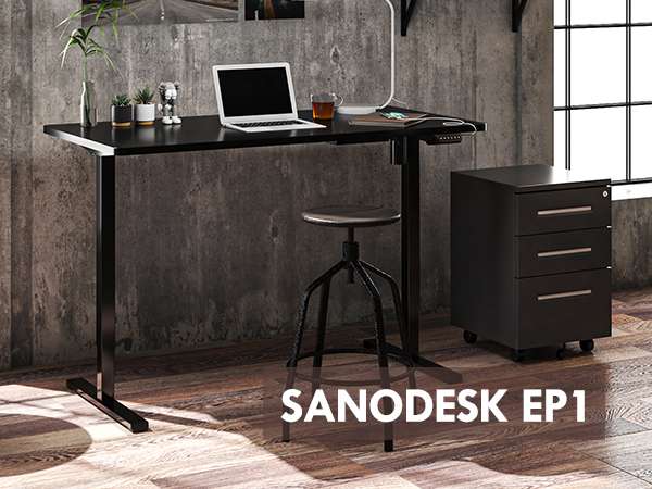 [Amazon] Sanodesk / Flexispot EP1 | Schreibtisch höhenverstellbar | 120x60 cm | diverse Farben | 4 Speicherplätze | USB-C | Kollisionsschutz