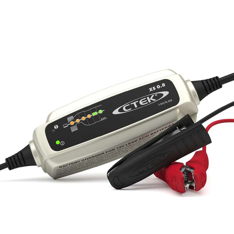 (Prime) CTEK XS 0.8, Batterieladegerät 12V, Erhaltungsladegerät, Intelligentes Ladegerät Motorrad