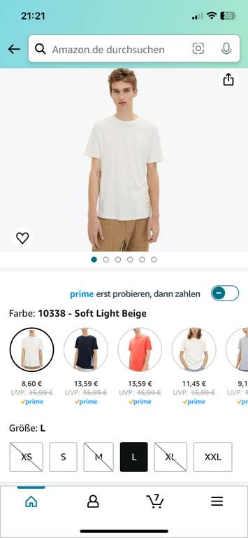 TOM TAILOR Denim Herren T-Shirt mit Logo-Print L [Amazon Oster]