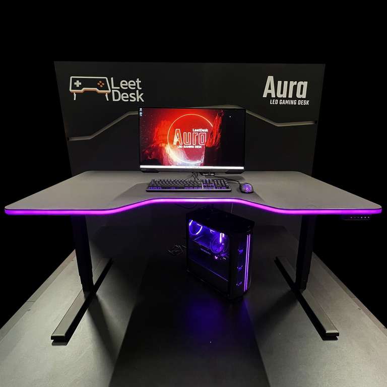Leetdesk höhenverstellbarer Gaming Schreibtisch frei konfigurierbar