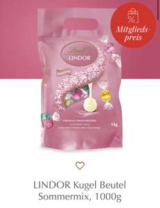 Lindt Online Shop LINDOR Beutel Cocos, Stracciatella, Sommermix, 1000g für 9,99€
