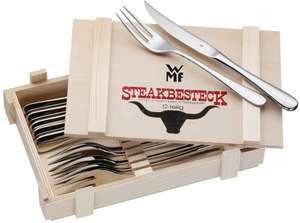 2x WMF Steakbesteck in Holzkassette 12-teilig (für 12 Personen) für 35,90€ - 3 Sets für 50€ [interspar.at]