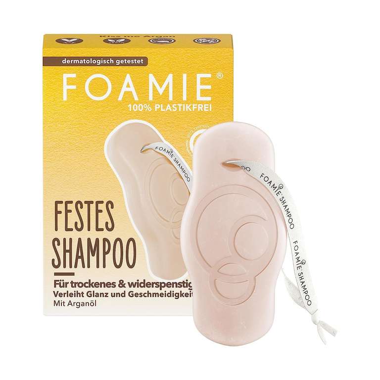 [Foamie Sammeldeal] Foamie Festes Shampoo Trockenes & Widerspenstiges Haar mit Arganöl, 100% Vegan, Plastikfrei, 80g