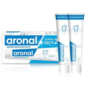 [Amazon Prime] aronal Zahnpasta Zahnfleischschutz, Doppelpack (2 x 75ml) - Zahncreme stärkt und schützt das Zahnfleisch (3,46 € möglich)