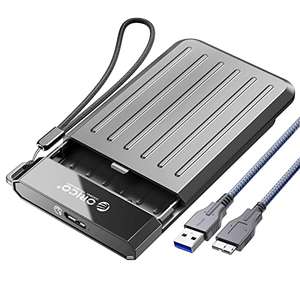 [PRIME] ORICO 2,5 Zoll USB 3.0 Festplattengehäuse für SATA SSD/HDD, Werkzeuglos, Grau