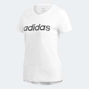adidas Essentials Linear T-Shirt weiß in Gr. M