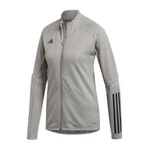 Adidas Performance Condivo 20 Trainingsjacke für Damen in grau | Gr. XXS-XXL, mit Stehkragen und seitlichen Zipper-Taschen