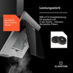 Klarstein Alessia CGCH3 Dunstabzugshaube 60cm, 305 m³/h Luftstrom, inkl. LEDs für 62€ (Kaufland)