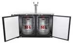 Bierkühler mit Zapfhahn - 2x50 L Fässer für 1369,99€ netto bzw. 1630,29€ brutto