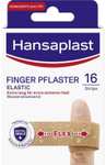 (Prime Spar-Abo) Hansaplast Elastic Fingerstrips Pflaster (16 Strips), extra lange Wundpflaster speziell für Wunden an den Fingern