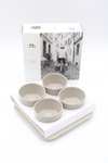 4 x Staub Dessertschale Snackschale Tapas-Set aus Keramik [21,5cm x 21,5cm] | 4er-Set inkl. Fiduciashop-Reinigungstuch