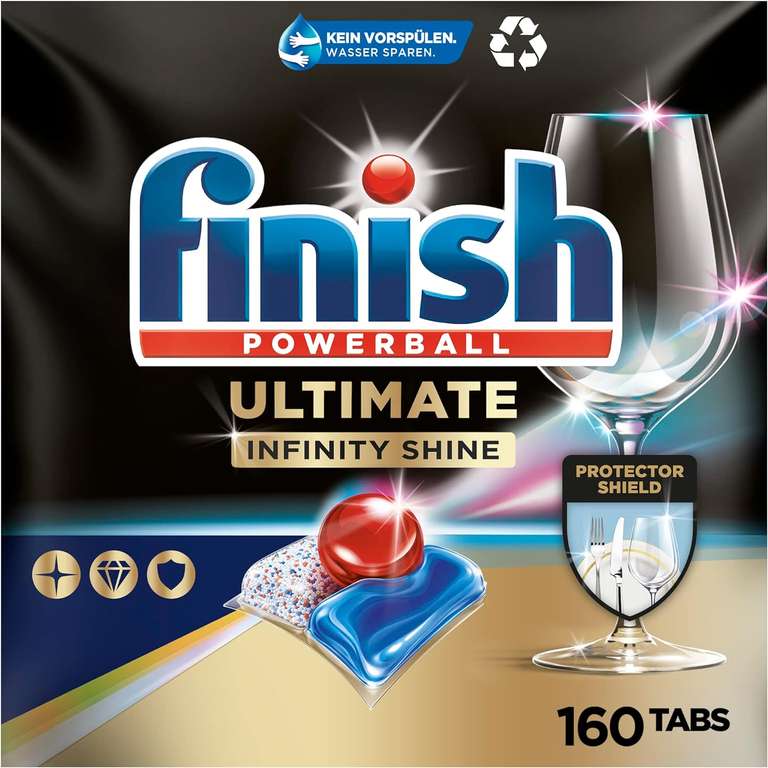 [amazon prime] Spar-Abo: Finish Ultimate Spültabs: Plus Infinity Shine 73 (8,11€ möglich). Infinity Shine 160 = 17,27€. Inkl. Versand