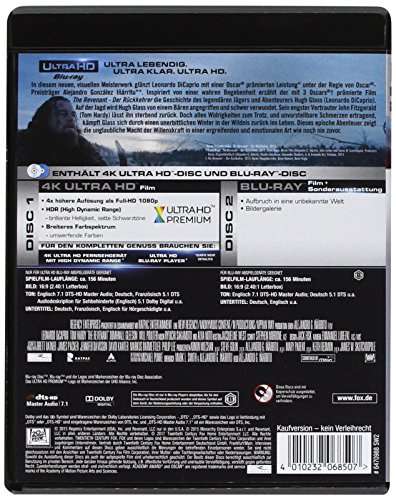 The Revenant - Der Rückkehrer (4K UHD & Blu-ray) (Prime)