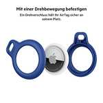 [Prime] 2er-Pack Belkin AirTag Hülle mit Schlüsselanhänger (Secure Holder Schutzhülle für Air Tag, Accessoire mit Kratzschutz), Blau