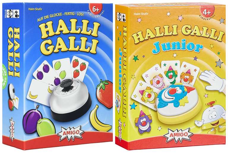 AMIGO Spiel + Freizeit "Halli Galli" oder "Halli Galli Junior" | Auf die Glocke fertig los [Prime]