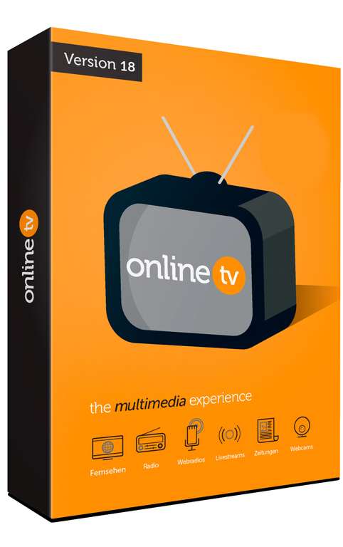 onlineTV 18 Plus (Fernsehen, Radio, Zeitungen, Mediathek) als Vollversion kostenlos (Registrierung bringt Freischaltschlüssel)