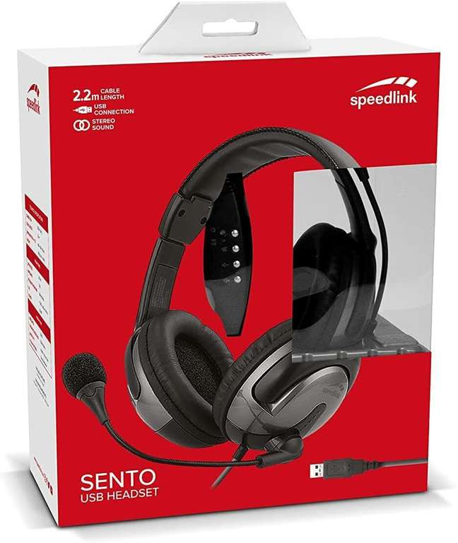 SPEEDLINK Sento Stereo Headset mit USB-Anschluss und integrierter Kabelfernbedienung