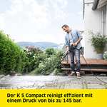 Kärcher Hochdruckreiniger K 5 Compact Inkl. innovativer Schlauchaufbewahrung: transportier und verstaubar für Einsätze bei starkem Schmutz.