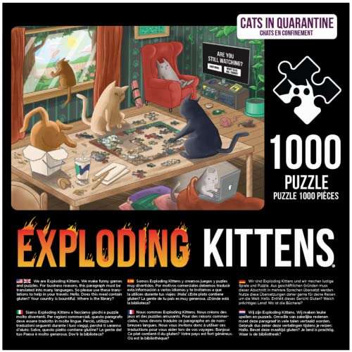 Exploding Kittens Puzzle - Cats in Quarantäne 1000 Teile Puzzle - Prime