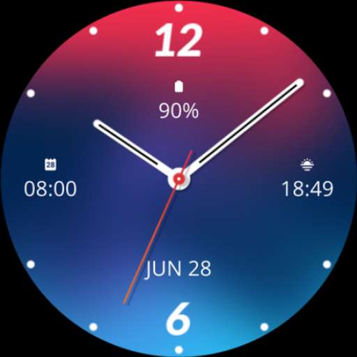 (Google Play Store) Super Blue Analogue Watch Face (WearOS Watchface, analog)