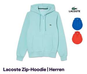 [ibood] Lacoste Zip-Hoodie | Herren in Türkis, Rot und Blau für 65,90€ anstatt (ab) 84,95€