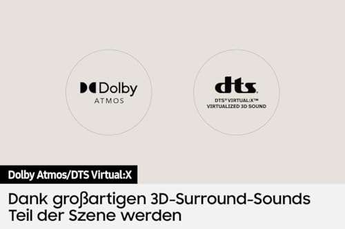 Samsung HW-Q64GC 3.1-Kanal Q-Soundbar mit Subwoofer, Dolby Atmos/DTS Virtual:X, Q-Symphony, Adaptive Sound Lite