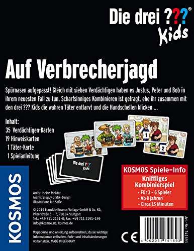 Kosmos: Die drei ??? Kids - Auf Verbrecherjagd - Kartenspiel für 4,99€ (Prime)