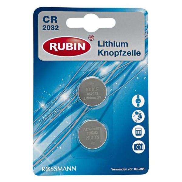 [Rossmann] Abverkauf Rubin Knopfzellen für 39 Cent/Stück CR2016, CR2025, CR2032