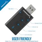 [Prime] SABRENT USB Externe Soundkarte (USB auf Klinke 3,5mm, Kopfhörer auf Klinke, Audio zu USB Adapter)