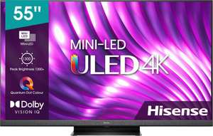 Hisense 55U8HQ 120Hz HDMI 2.1 mini-LED-Fernseher (55 Zoll, 4K Ultra HD)