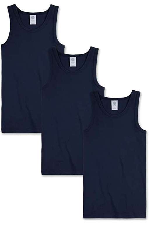 Sanetta Jungen 333735 Unterhemd (3er Pack) in blau bei Amazon für 9,99 (ab Größe 104)