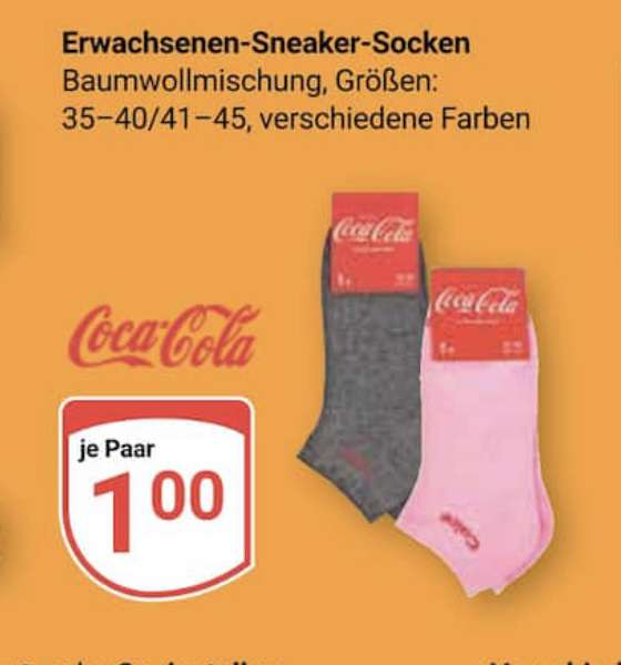 Coca Cola Sneaker Socken
