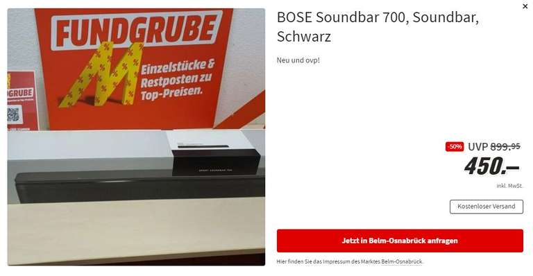 Bose Soundbar 700 Schwarz / NEU OVP / Online und Lokal Belm-Osnabrück