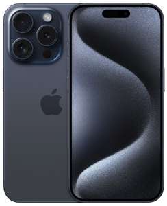 Apple iPhone 15 Pro 128GB in Titan Blau | 6.1", 2556x1179, OLED, 120Hz, 2000nits | Apple A17 Pro | 8/128GB | USB-C | 3274mAh | IP68 | 187g