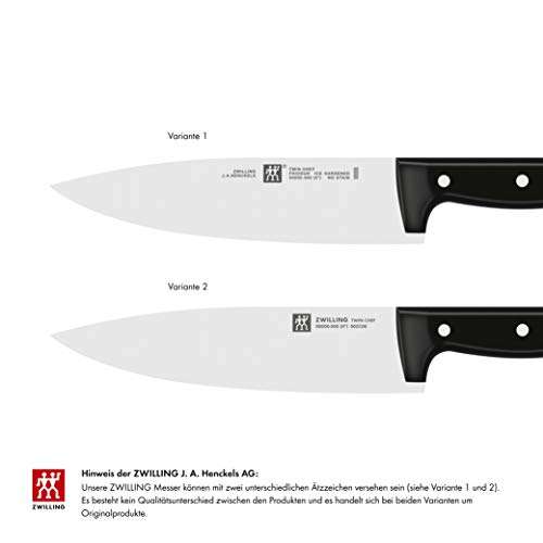 ZWILLING Twin Chef Messer-Set, 3-teilig (Spick-/Garniermesser 10 cm, Kochmesser 20 cm, Fleischmesser 16 cm), Rostfreier, PRIME
