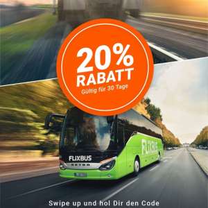 FlixBus / FlixTrain: 20% Rabatt auf die erste Fahrt