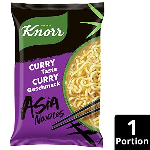 [PRIME/Sparabo] 11er Pack Knorr Asia Noodles Instant Nudeln Curry-Geschmack schnelles Nudelgericht fertig in nur 4 Minuten, 11 x 70g