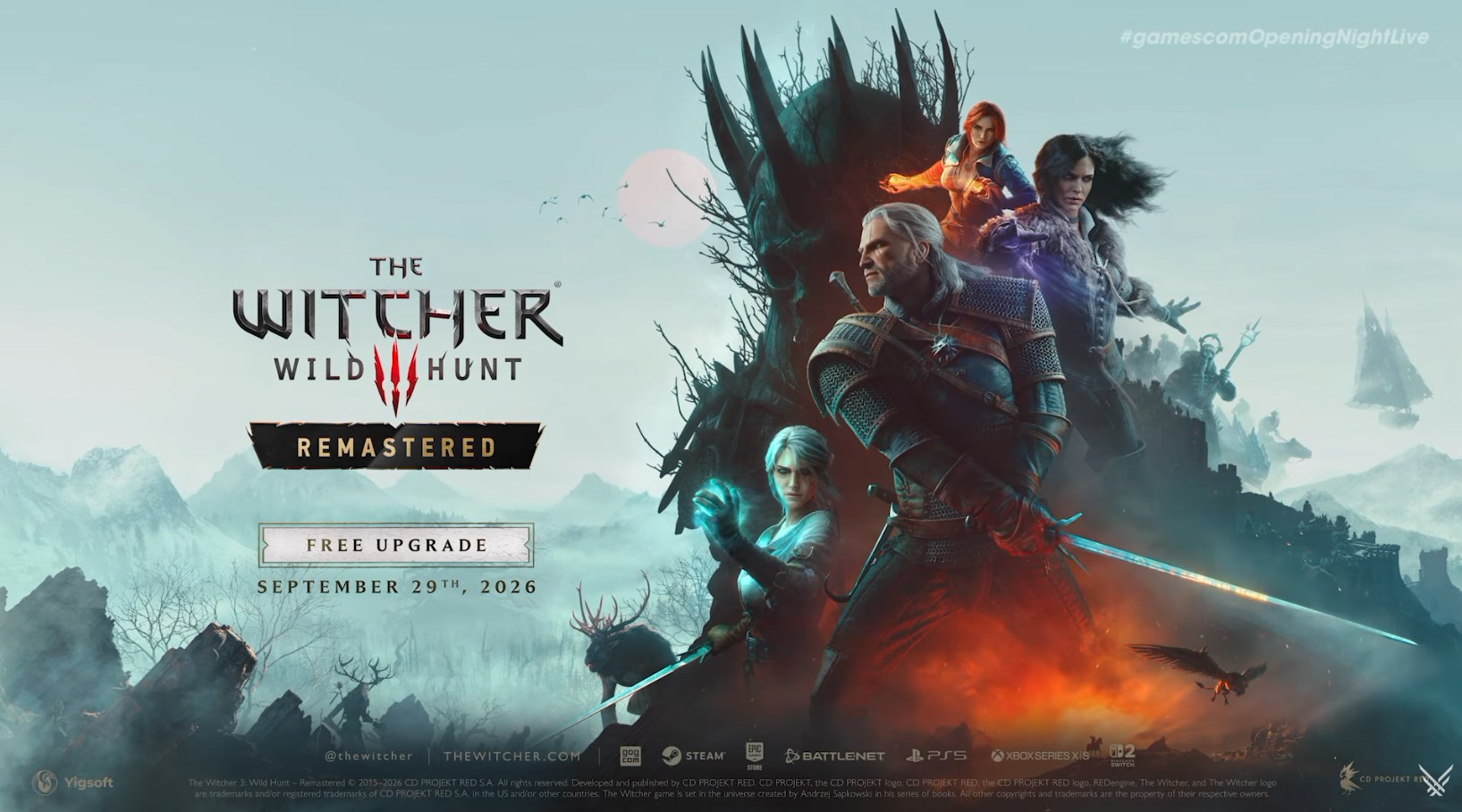 The Witcher 3: Wild Hunt - Remastered ~ Gratis Upgrade für alle Witcher 3 besitzer ab 29. September / Alle Plattformen | DLCs jetzt gratis