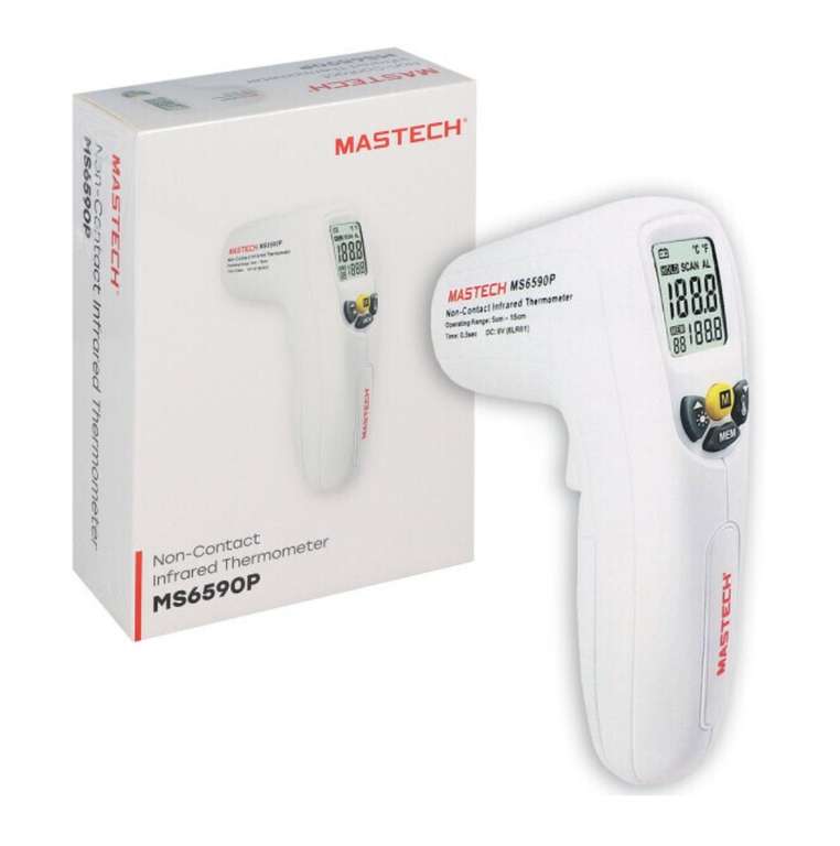 (Lokal Beeskow, sicher bundesweit) Mastech MS6590P Infrarot Thermometer/kontaktlos/für Menschliche Temperatur Messungen von 32°C bis 42°C