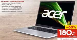 [Lokal - Netto Markendiscount Eppendorf 09575] Acer Aspire 3 A317-33 Notebook 17,3 Zoll, 8 GB RAM, 512 GB SSD, Windows 11 ab 22.August