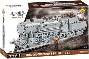 [Klemmbausteine] COBI Kriegslokomotive Baureihe 52 (6281) oder DRB CLASS 52 Steam Locomotive Germany (6282) für je 131,87 Euro [Thalia]