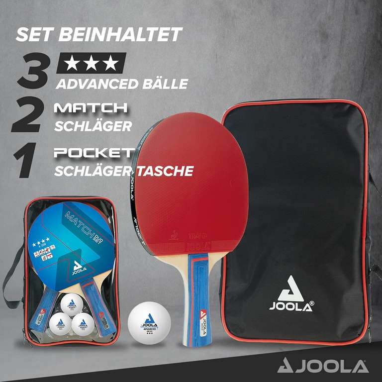JOOLA Tischtennis Set inklusive Tischtennisschläger, Tischtennisbälle, Tischtennishülle, ITTF zugelassen (Prime)