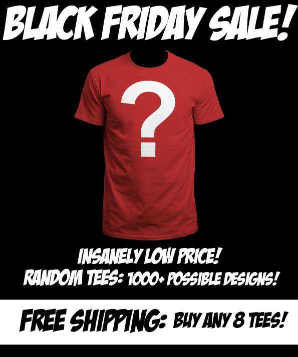[Qwertee] Black Friday Sale - Random T-Shirts für 4€/Stück - Ab 6 Stück ohne Versandkosten