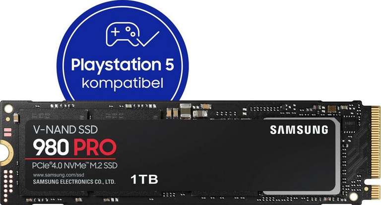 Samsung 980 Pro 1TB SSD (nur 1,14 € über Tiefpreis!)