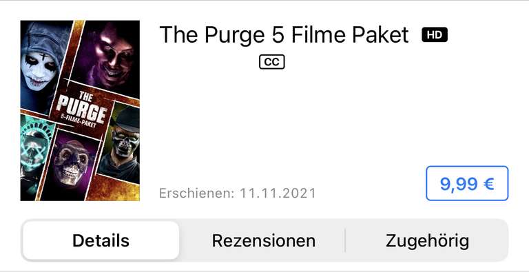 The Purge 5 Filme Paket 4K [iTunes]