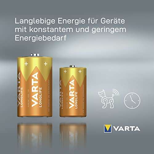 [Prime] VARTA Batterien C Baby, 6 Stück, Longlife, Alkaline, 1,5V, Spar-Abo möglich noch mal bis 0,54 € sparen