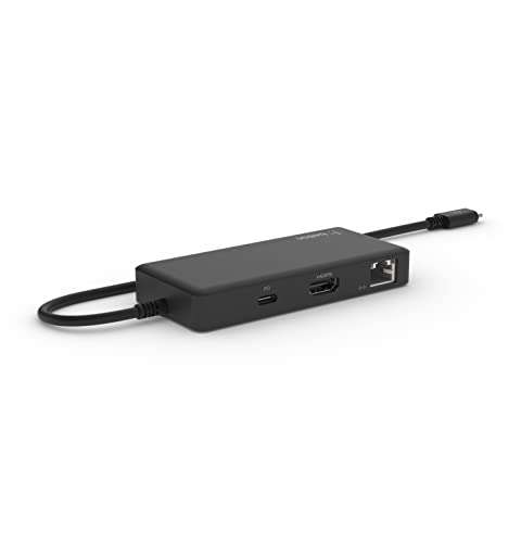 (Prime) Belkin USB-C-5-in-1-Multiport-Adapter / „Chromebook“-zertifiziert / Power Delivery mit bis zu 86 W / HDMI-Anschluss 4K bei 60 Hz