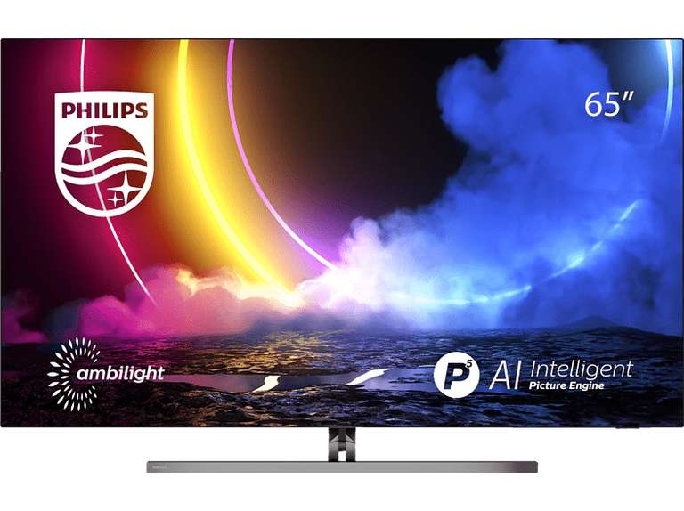 PHILIPS 65OLED856/12 OLED TV (Flat, 65 Zoll / 164 cm, UHD 4K, SMART TV, Ambilight, Android TV 10 (Q))