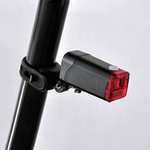 Fischer Fahrrad LED-Rücklicht mit Batterie und Universalhalter, Spritzwasserschutz nach IPX4, StVZO-zugelassen (PRIME)