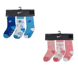 Nike Baby Socken Set 3er Pack Anti Rutsch Gummi Noppen 6-12 / 12-24 Monate